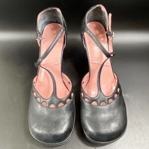 Women’s Mudd Glitch Strappy Knitted Round Toe Heels Sz 10 Black